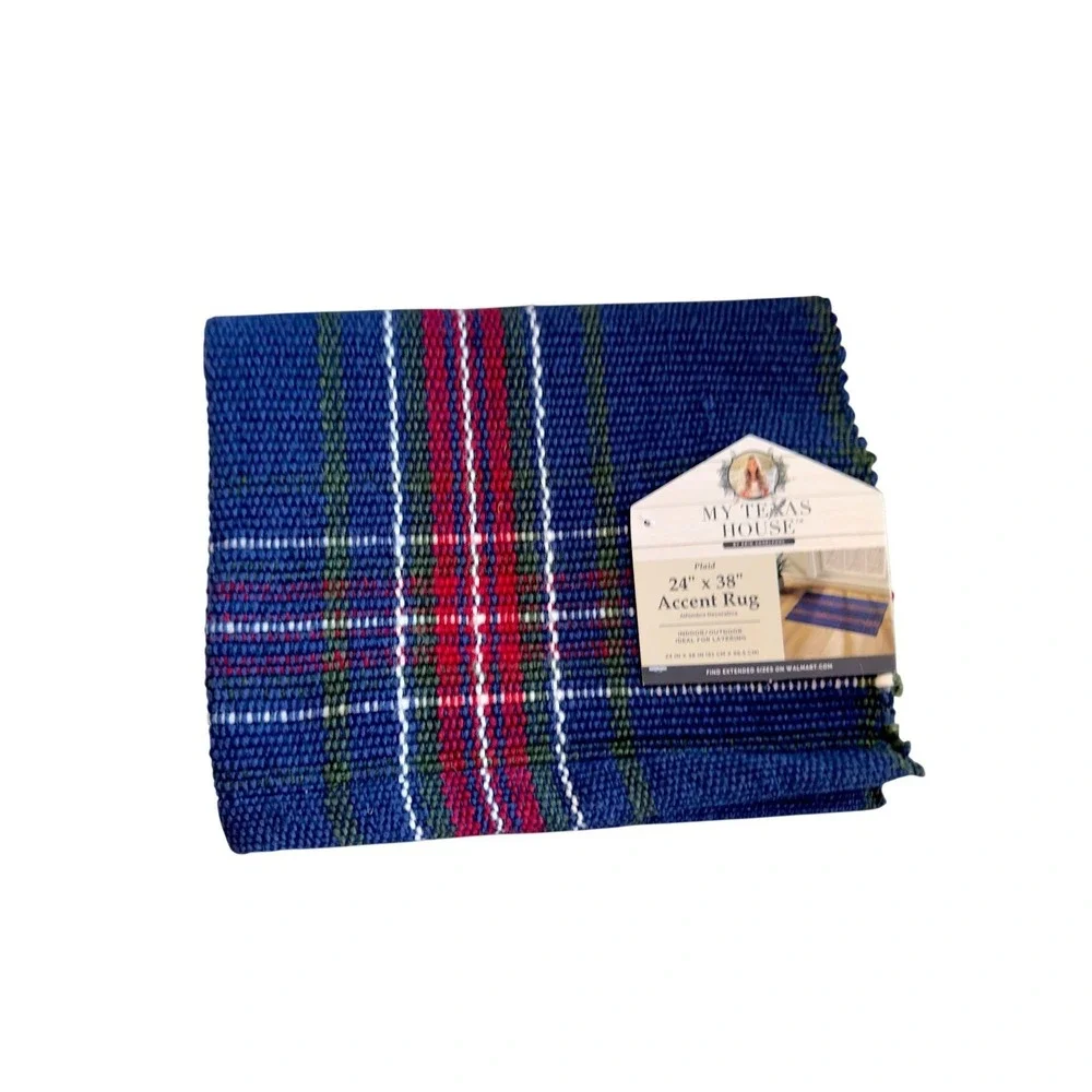 My Texas House navy tartan